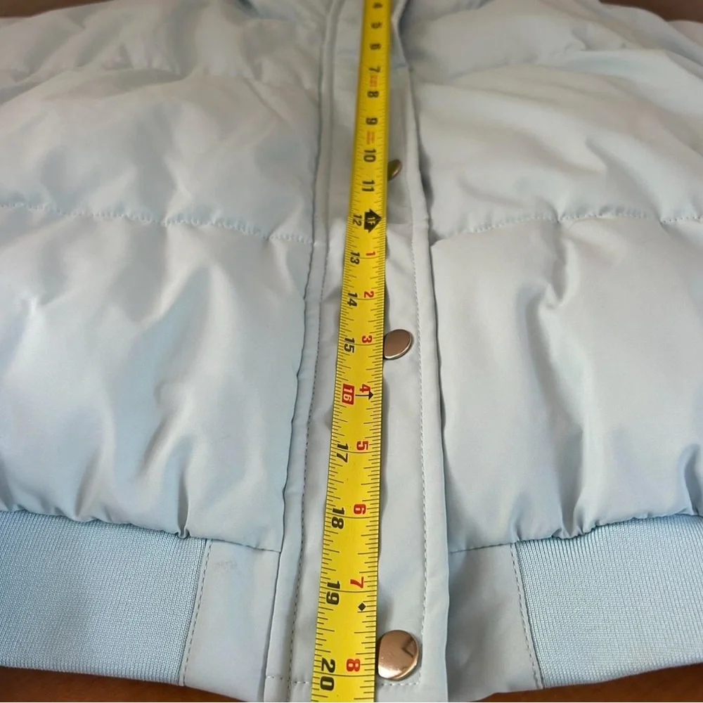 Light Blue Women's Puffer Jacket - Picture 4 of 8